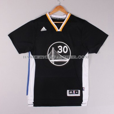 Maillot Manche Courte Golden State Warriors Curry Noir